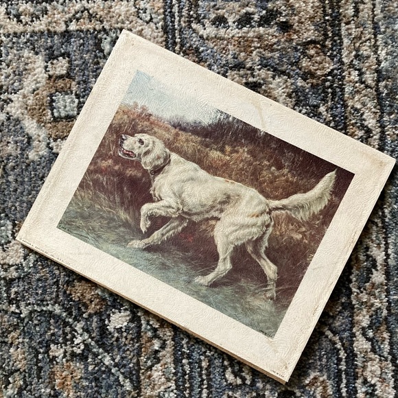 Rare Antique Edmund Osthaus “Dog Hunting in a Field” Litho Print - Picture 10 of 14